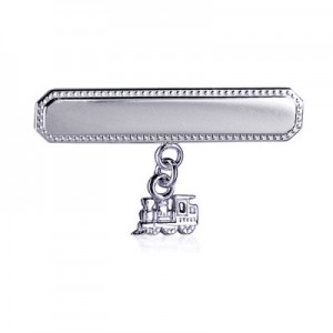 Sterling Silver Baby Broach with Train Drop